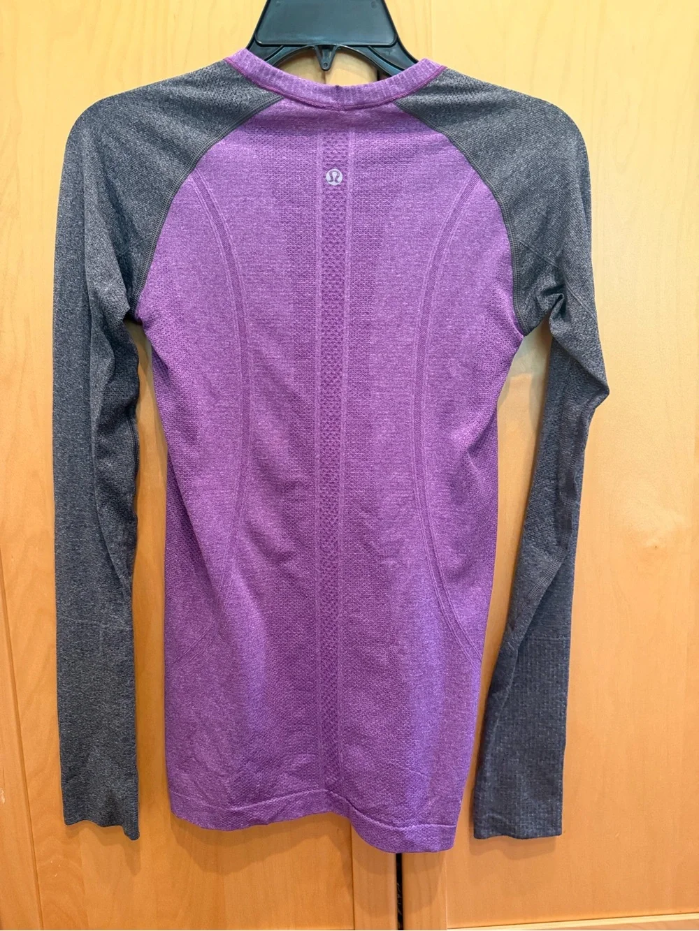 Lululemon Violet Pullover Long Sleeve Top with Gray Raglan Sleeves